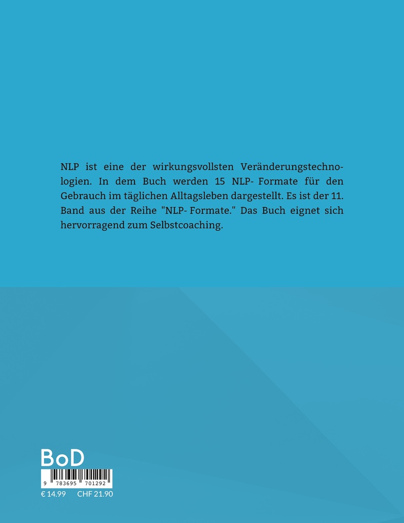 Weitere Ansicht: NLP-Formate XI | Hans Weinberger