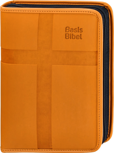 Produktbild: BasisBibel. Die Kompakte. Kunstlederhülle mit Reißverschluss. orange