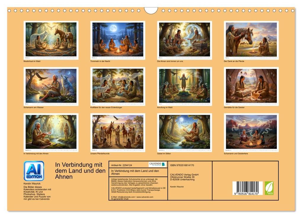 Weitere Ansicht: In Verbindung mit dem Land und den Ahnen (Wandkalender 2027 DIN A3 quer), CALVENDO Monatskalender | Calvendo, Kerstin Waurick