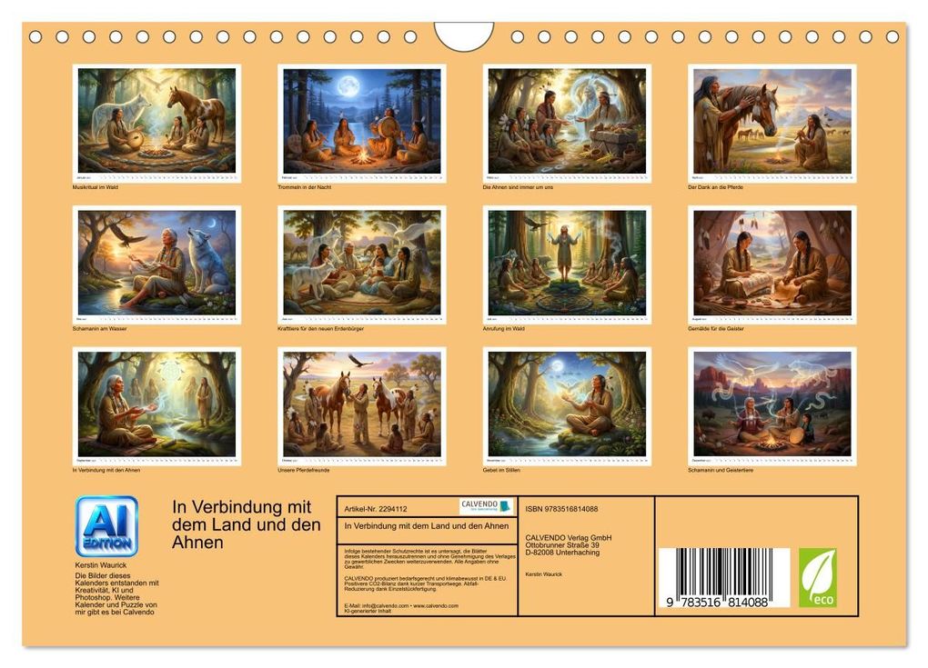 Weitere Ansicht: In Verbindung mit dem Land und den Ahnen (Wandkalender 2027 DIN A4 quer), CALVENDO Monatskalender | Calvendo, Kerstin Waurick