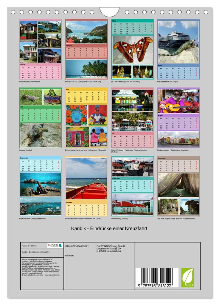 Weitere Ansicht: Karibik - Eindrücke einer Kreuzfahrt (Wandkalender 2027 DIN A4 hoch), CALVENDO Monatskalender | Calvendo, Rolf Frank