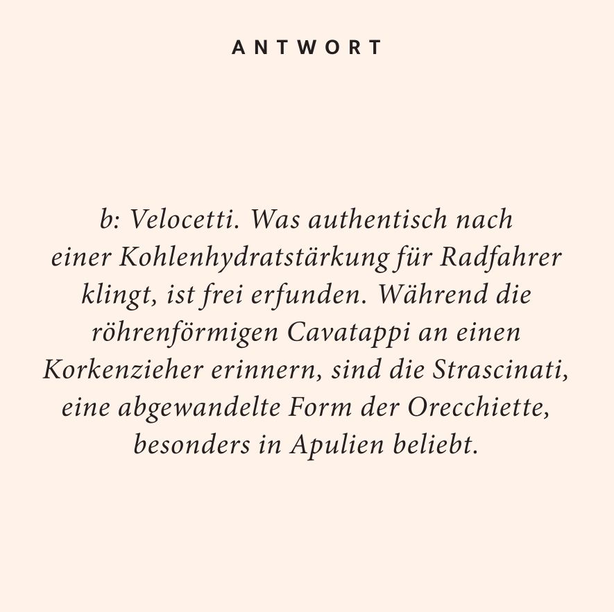 Weitere Ansicht: Pasta-Quiz | Johannes Quirin