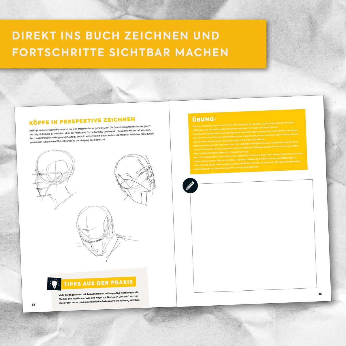Weitere Ansicht: Richtig Zeichnen lernen Menschen. Übungsbuch | Andreas Modzelewski, Akademie Ruhr