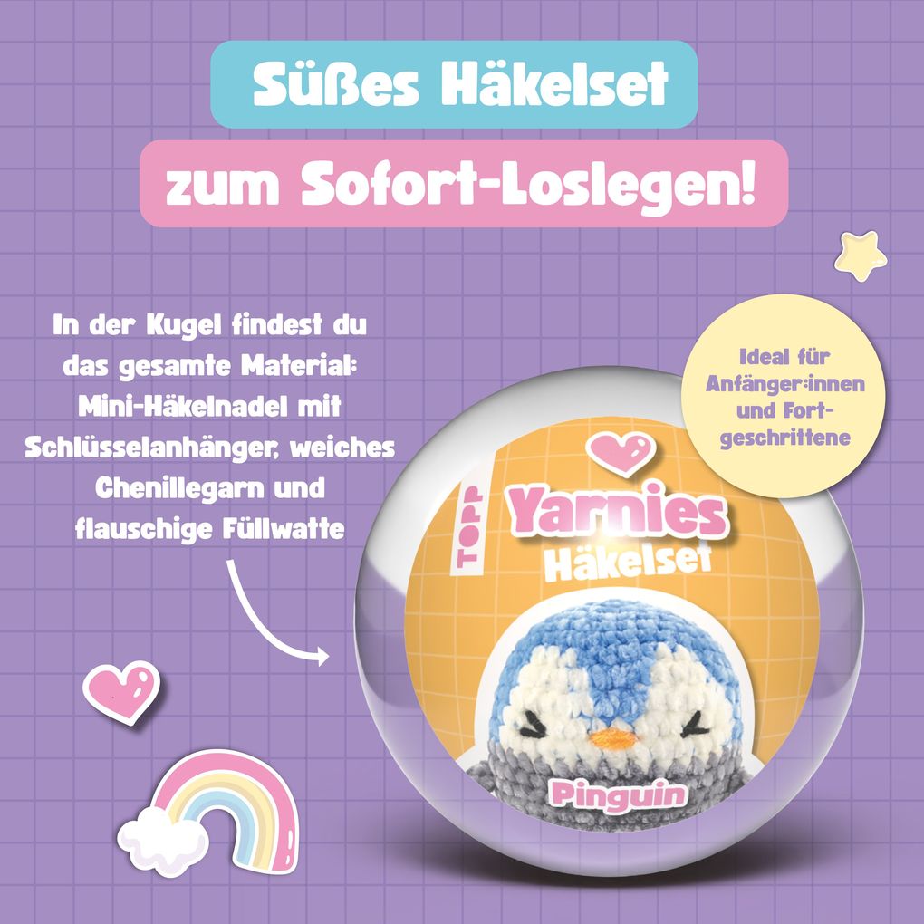 Weitere Ansicht: Yarnies - Collect. Create. Cuddle. Häkelset Pinguin | Jennifer Stiller