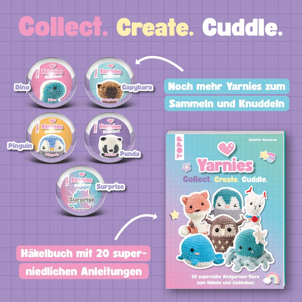 Weitere Ansicht: Yarnies - Collect. Create. Cuddle. Häkelset Pinguin | Jennifer Stiller