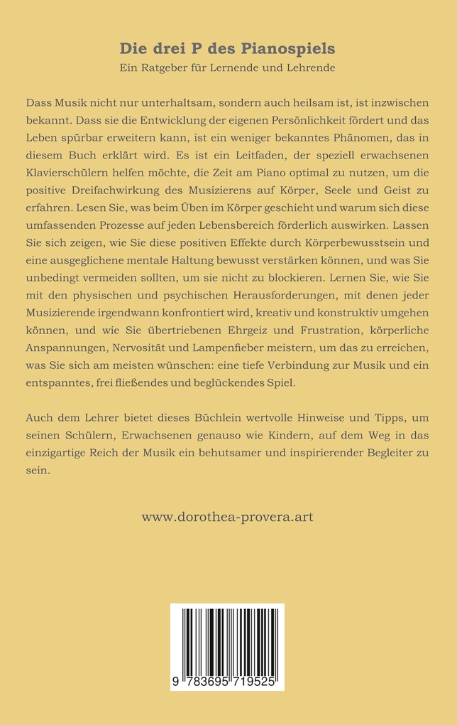 Weitere Ansicht: Die drei P des Pianospiels | Dorothea Provera