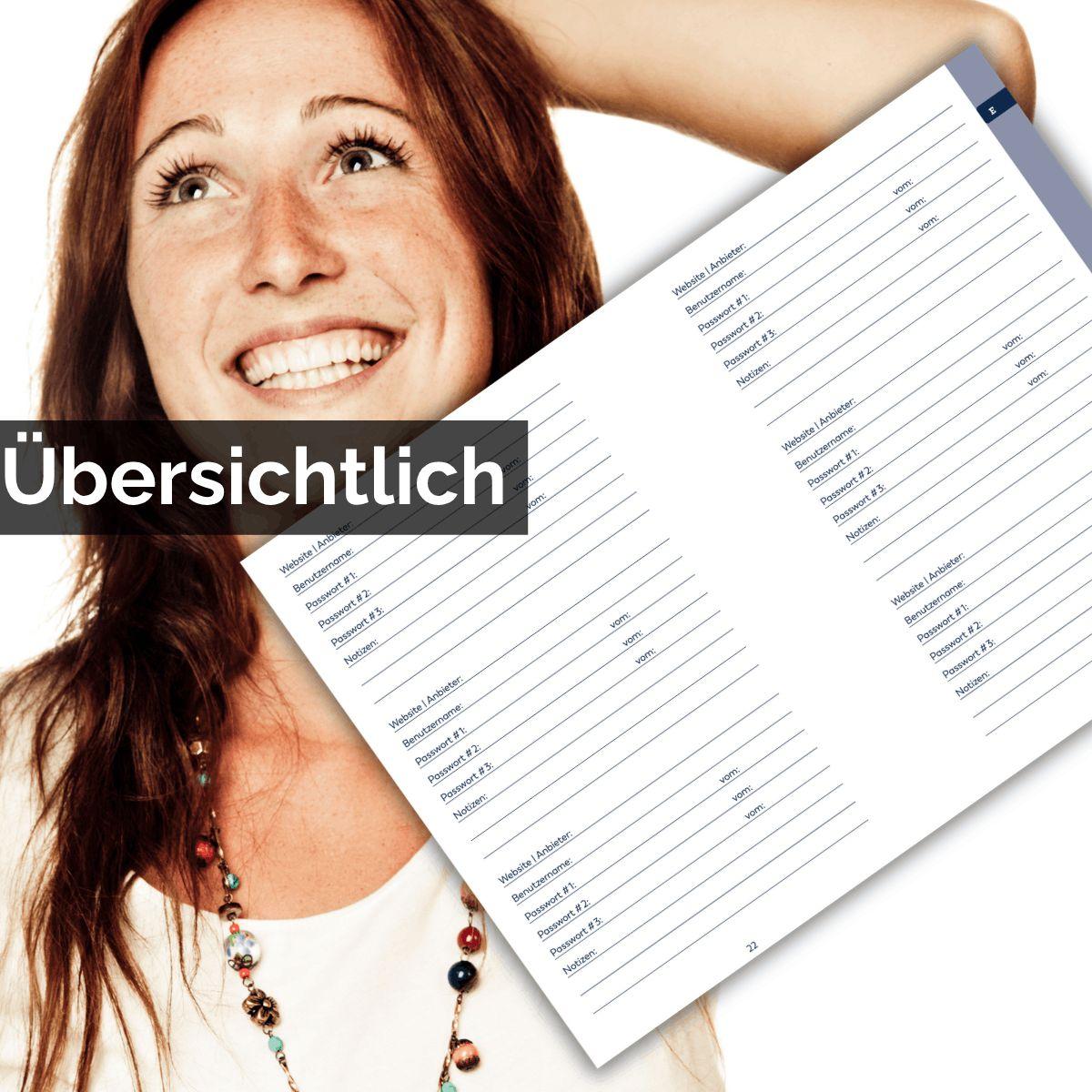 Weitere Ansicht: Meine Passwörter. Ein Eintragebuch für Ihre Zugangsdaten, das Sie einfach in Ihrem Bücherregal verstecken können. | Frechverlag