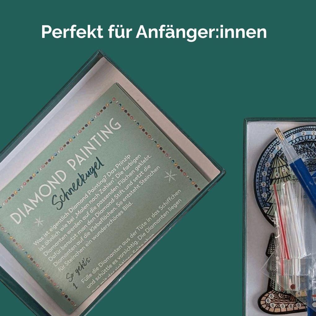 Weitere Ansicht: Diamond Painting Set Schneekugel | Mimi Hecher