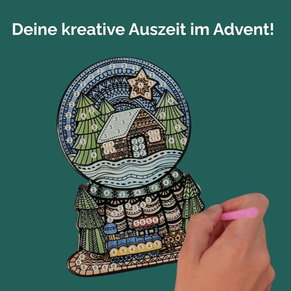 Weitere Ansicht: Diamond Painting Set Schneekugel | Mimi Hecher