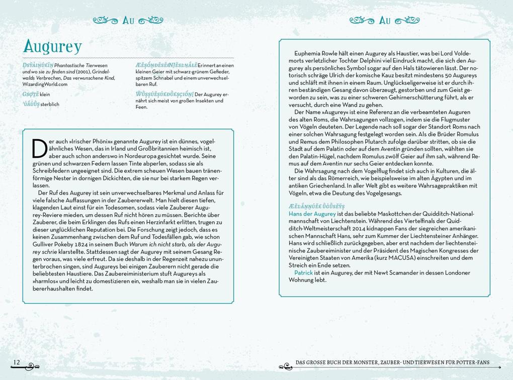 Weitere Ansicht: Das große Buch der Monster, Zauber- und Tierwesen für Potter-Fans