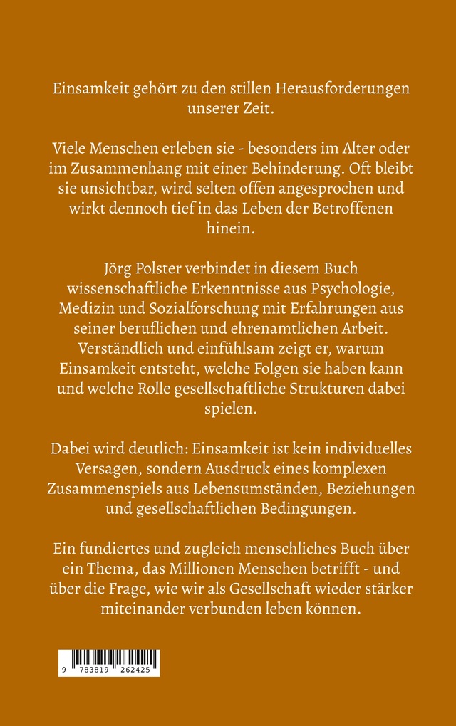 Weitere Ansicht: Einsamkeit verstehen | Jörg Polster