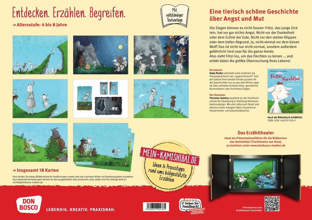 Weitere Ansicht: Fritzi Furchtlos. Von einer die auszog, das Fürchten zu lernen. Kamishibai Bildkartenset | Katja Reider