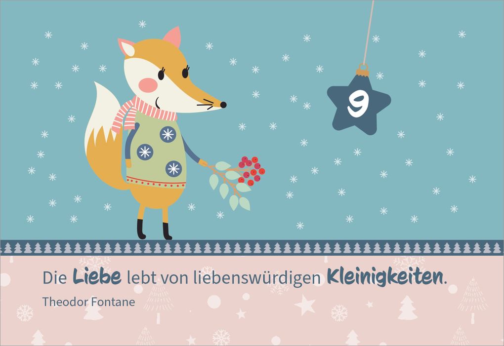 Weitere Ansicht: Hosentaschenadventskalender 2026 - mit Illustrationen