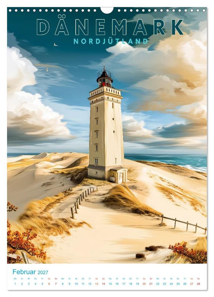 Weitere Ansicht: Dänemark - Old School Poster Style (Wandkalender 2027 DIN A3 hoch), CALVENDO Monatskalender | Calvendo, Val Thoermer