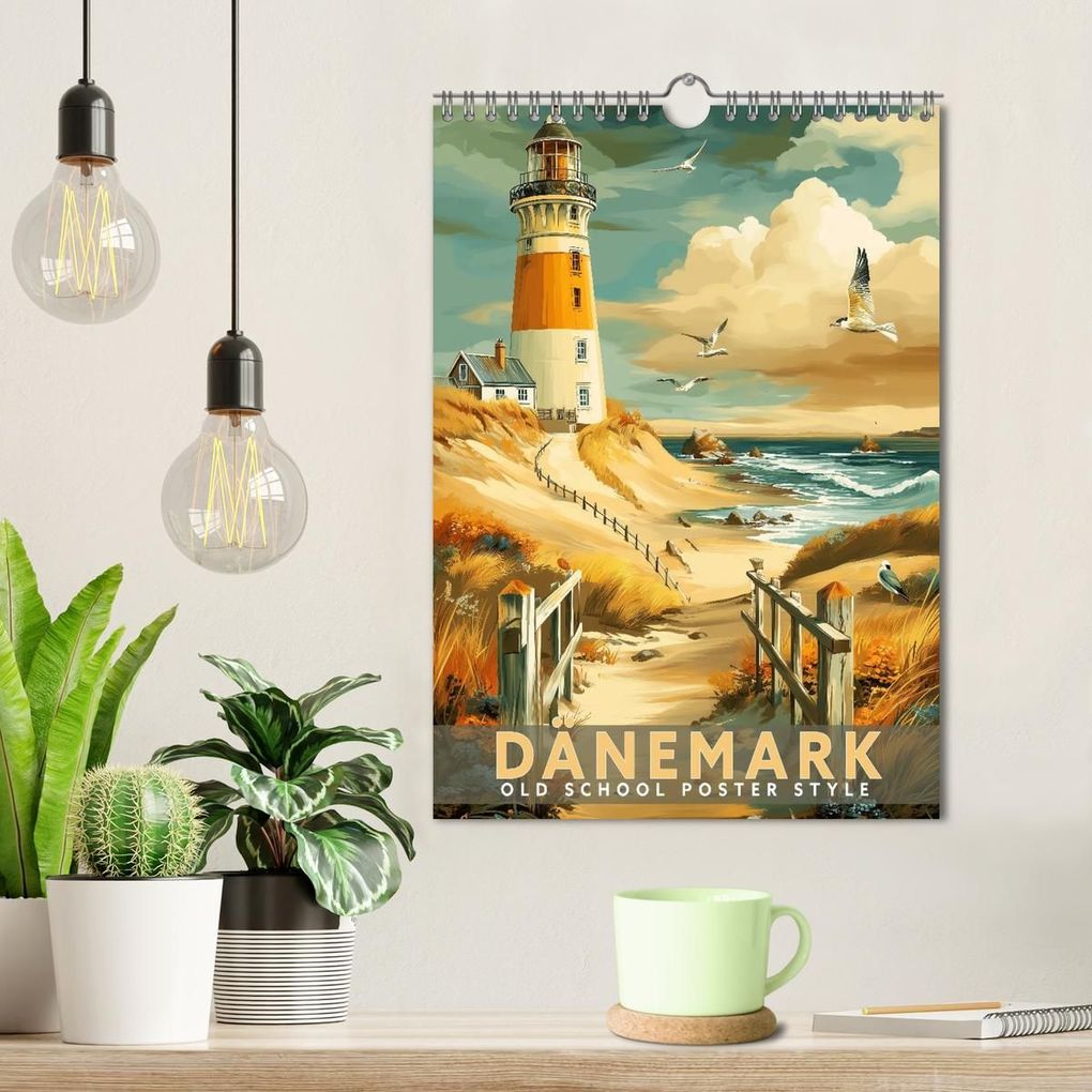 Weitere Ansicht: Dänemark - Old School Poster Style (Wandkalender 2027 DIN A4 hoch), CALVENDO Monatskalender | Calvendo, Val Thoermer