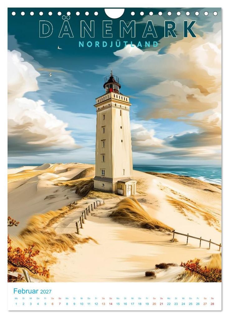 Weitere Ansicht: Dänemark - Old School Poster Style (Wandkalender 2027 DIN A4 hoch), CALVENDO Monatskalender | Calvendo, Val Thoermer