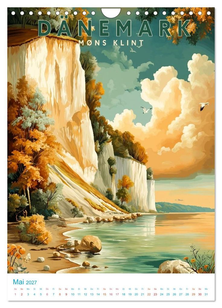 Weitere Ansicht: Dänemark - Old School Poster Style (Wandkalender 2027 DIN A4 hoch), CALVENDO Monatskalender | Calvendo, Val Thoermer