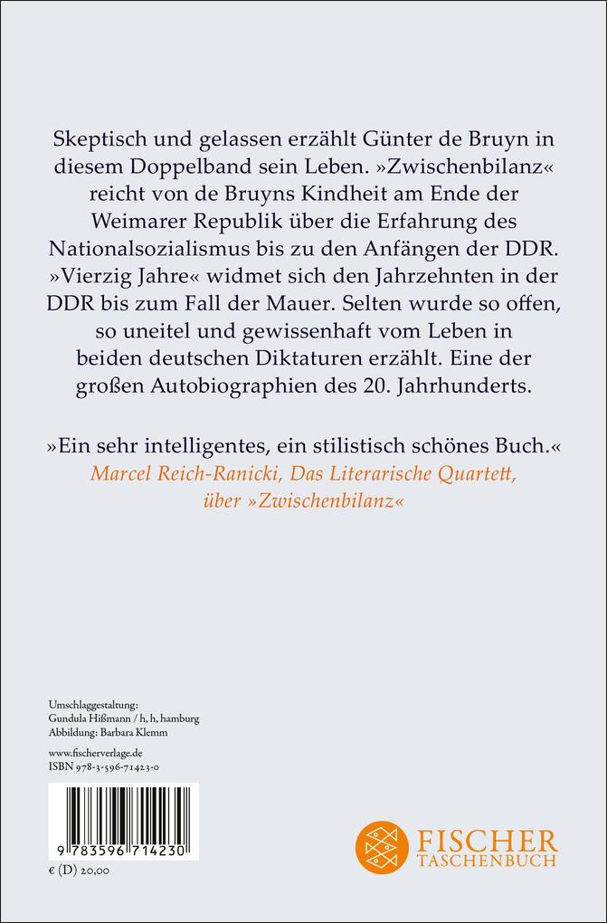 Weitere Ansicht: Zwischenbilanz / Vierzig Jahre | Günter de Bruyn