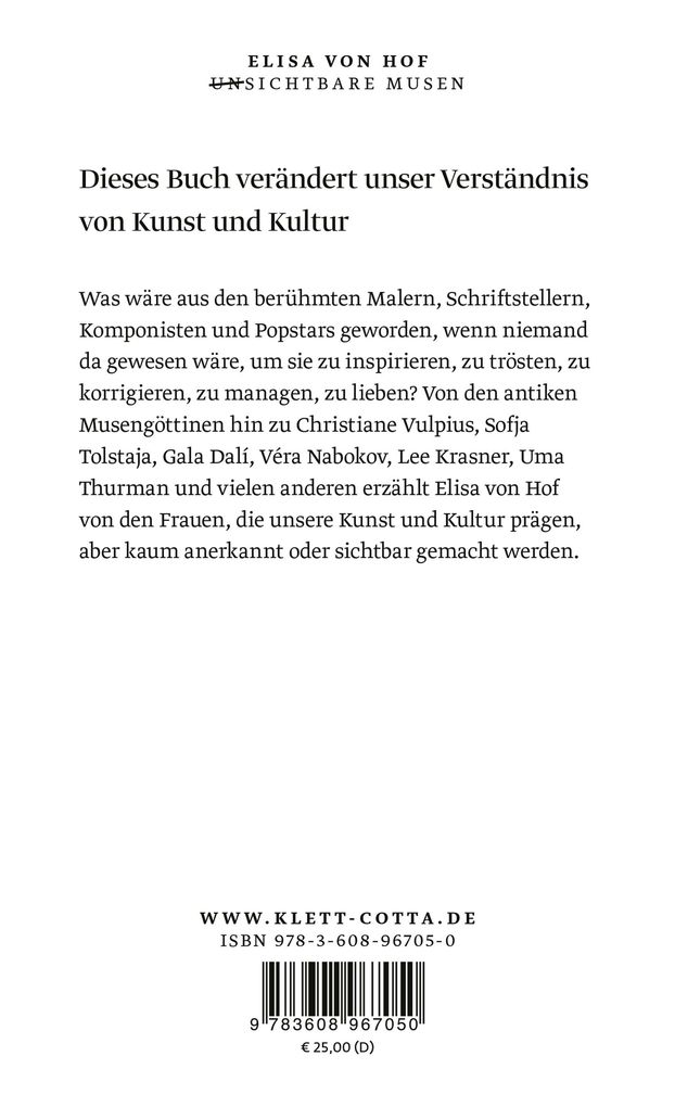 Weitere Ansicht: Unsichtbare Musen | Elisa von Hof