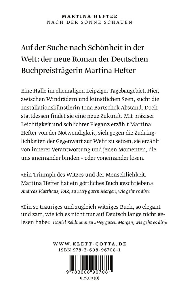 Weitere Ansicht: Nach der Sonne schauen | Martina Hefter