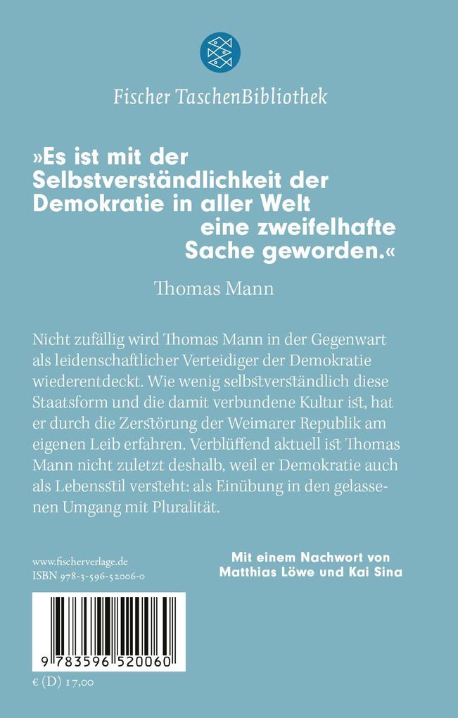 Weitere Ansicht: Zur Verteidigung der Demokratie | Thomas Mann