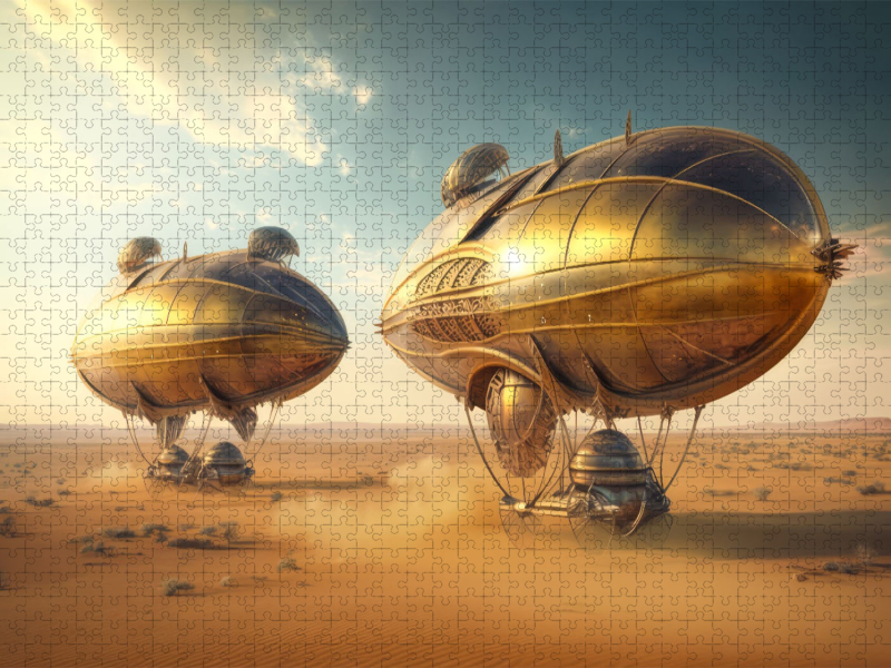 Weitere Ansicht: CALVENDO Puzzle Zwei Passagierluftschiffe | 1000 Teile Lege-Größe 64x48cm Foto-Puzzle für glückliche Stunden | Calvendo