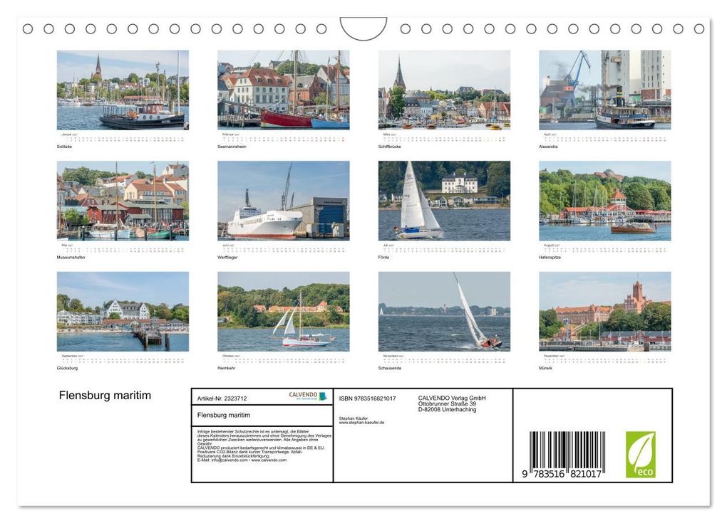 Weitere Ansicht: Flensburg maritim (Wandkalender 2027 DIN A4 quer), CALVENDO Monatskalender | Calvendo, Stephan Käufer