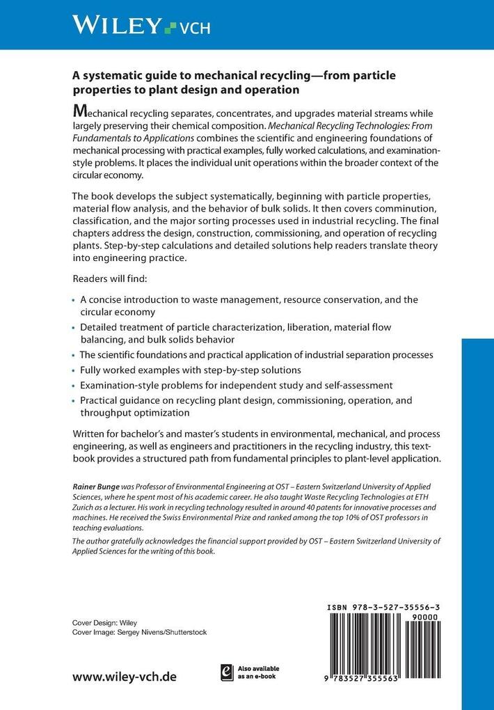 Weitere Ansicht: Mechanical Recycling Technologies | Rainer Bunge