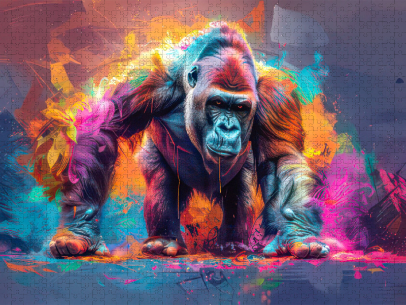 Weitere Ansicht: CALVENDO Puzzle Tiere in Pop-Art gekleidet | 2000 Teile Lege-Größe 90x67cm Foto-Puzzle für glückliche Stunden | Calvendo