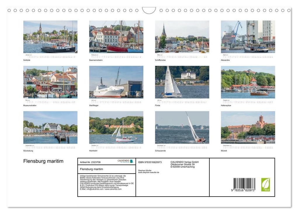 Weitere Ansicht: Flensburg maritim (Wandkalender 2027 DIN A3 quer), CALVENDO Monatskalender | Calvendo, Stephan Käufer