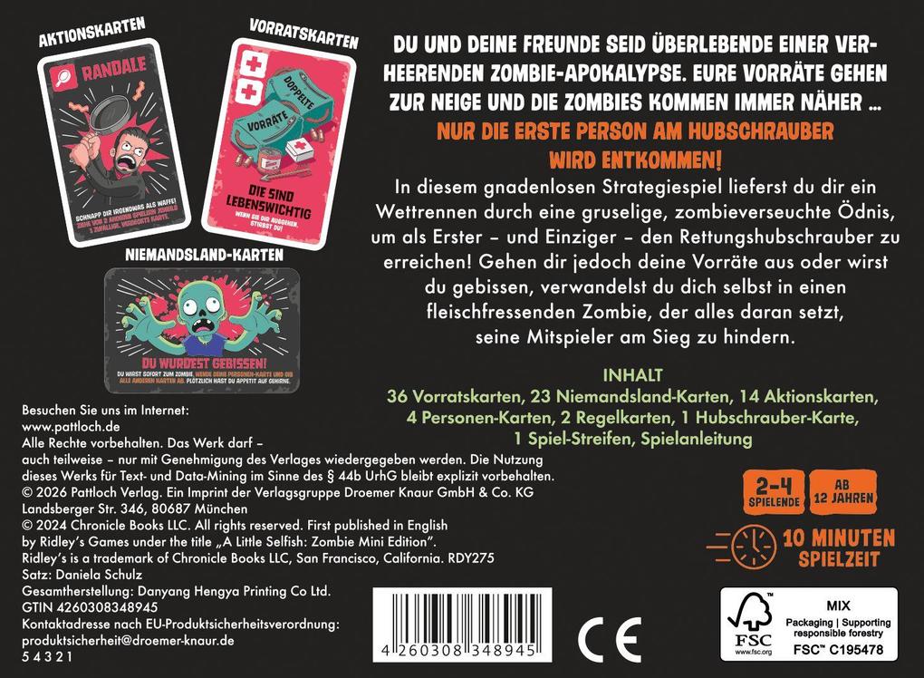 Weitere Ansicht: Pocket Selfish - Die Zombies kommen! | Ridley's Games