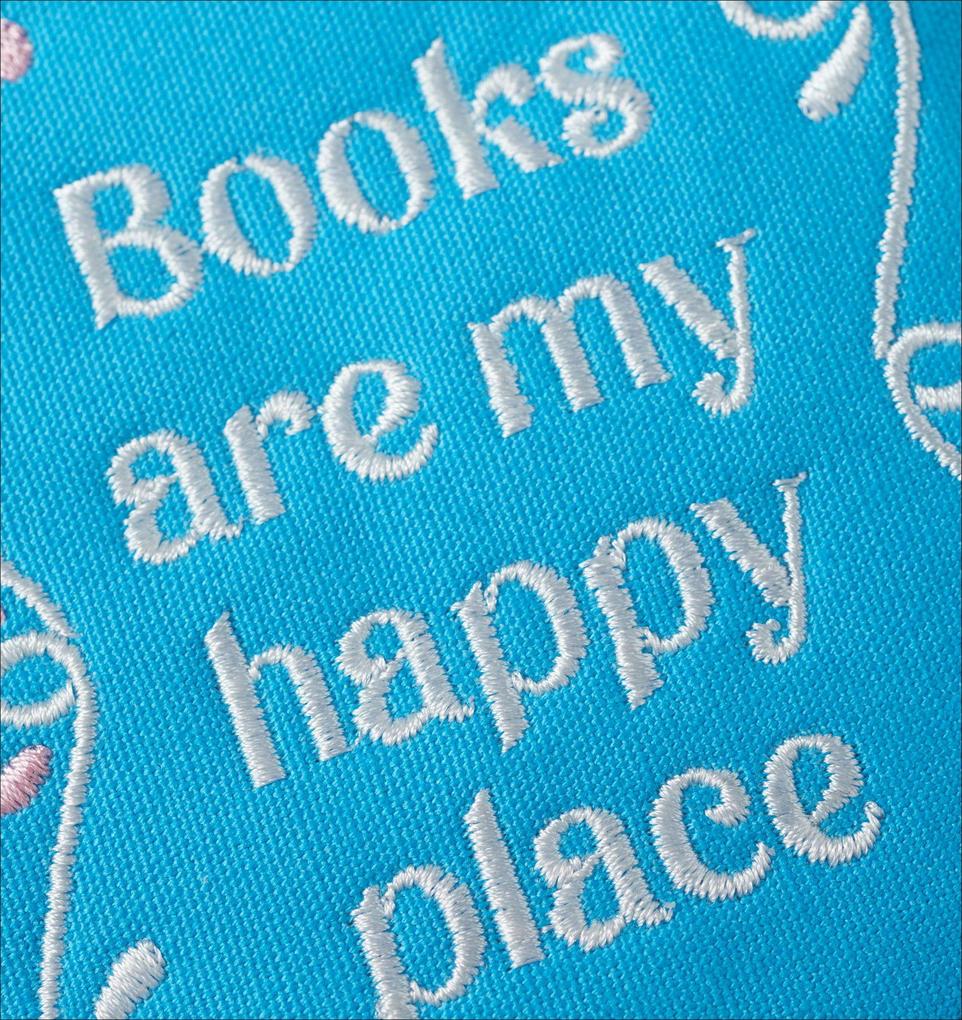 Weitere Ansicht: Buchverliebt Besticktes Täschchen, Happy Place