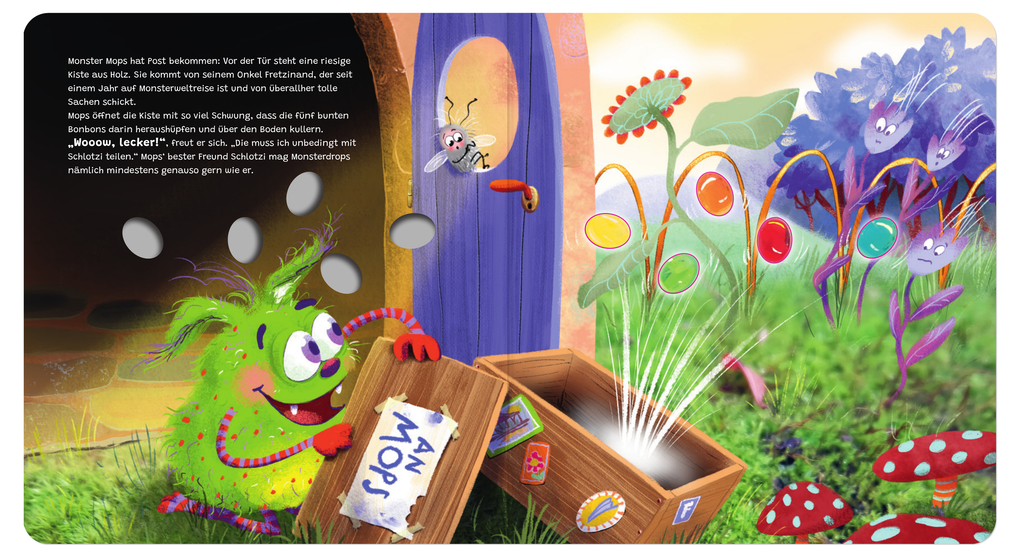 Weitere Ansicht: Monster Mops mag Monsterdrops | Sandra Ritzinger