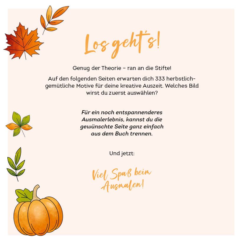 Weitere Ansicht: 333 Ausmalen - Herbst-Gefühle
