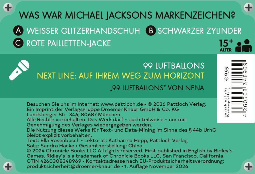 Weitere Ansicht: 1980er Musik Trivia Spiel | Ella Rosenbusch