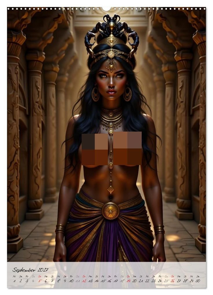 Weitere Ansicht: Göttinnen der Ägypter (Wandkalender 2027 DIN A2 hoch), CALVENDO Monatskalender | Calvendo, Liam Blue