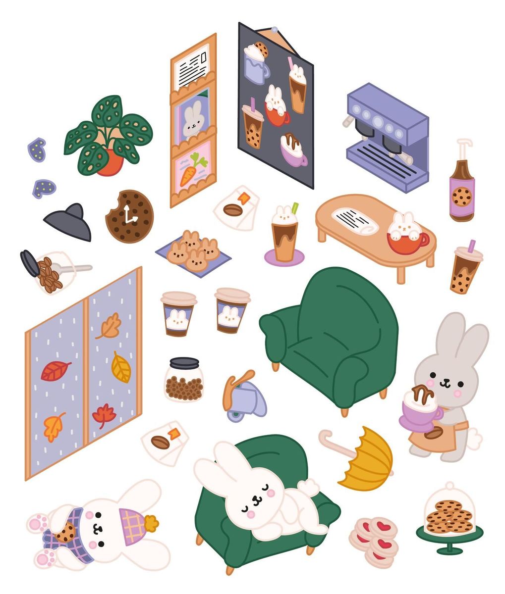 Weitere Ansicht: Mein süßes Stickerhaus: Cozy Cafés