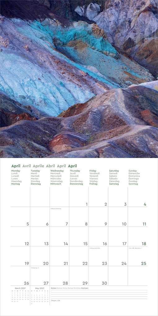 Weitere Ansicht: Farben der Erde - KUNTH Broschurkalender 2027