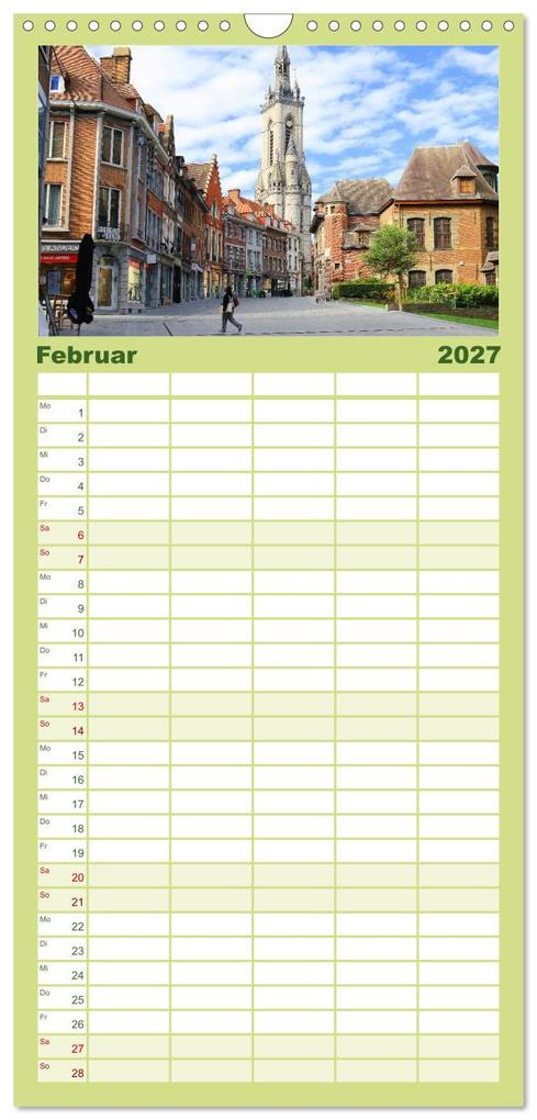Weitere Ansicht: Familienplaner 2027 - Tournai - Malerisches Belgien mit 5 Spalten (Wandkalender, 21 x 45 cm) CALVENDO | Calvendo, Gisela Kruse