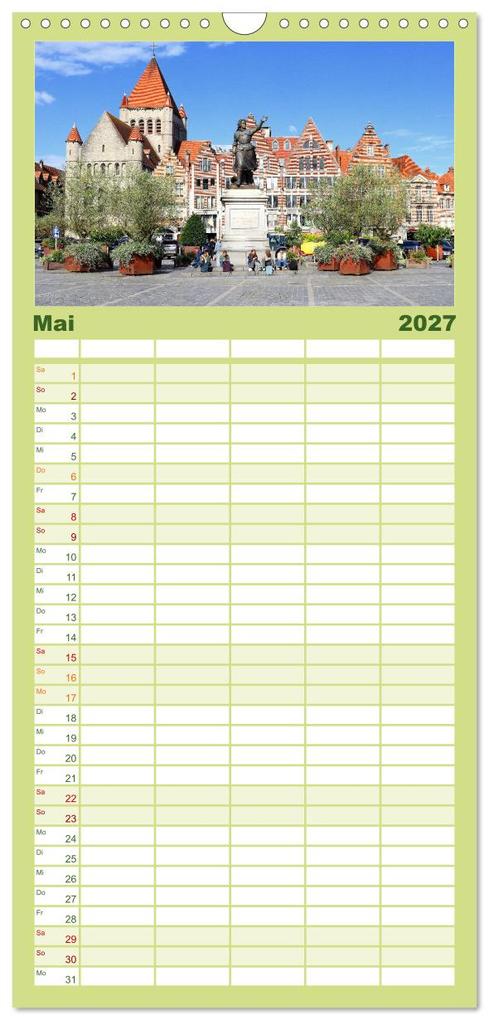 Weitere Ansicht: Familienplaner 2027 - Tournai - Malerisches Belgien mit 5 Spalten (Wandkalender, 21 x 45 cm) CALVENDO | Calvendo, Gisela Kruse