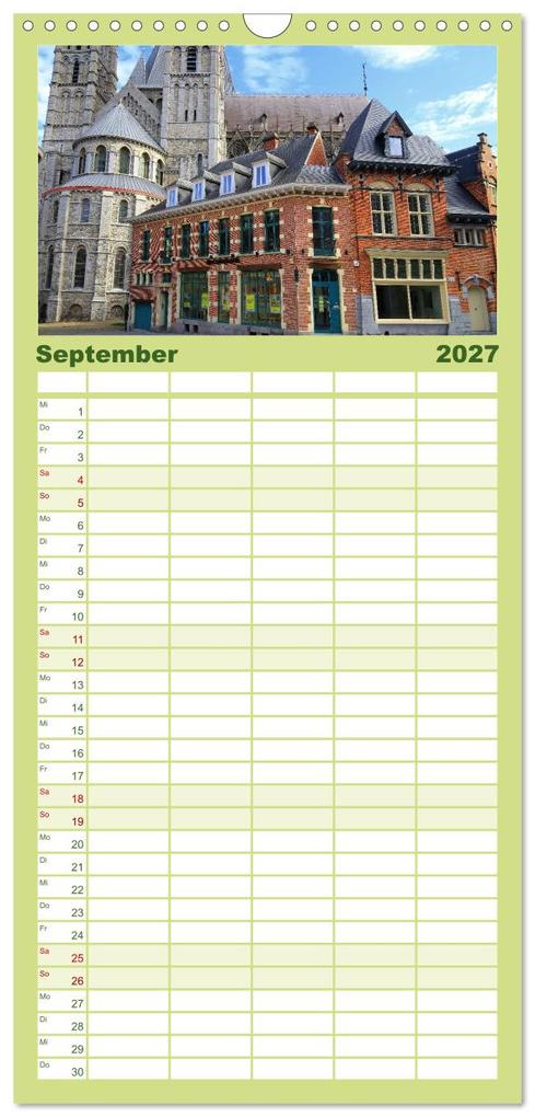 Weitere Ansicht: Familienplaner 2027 - Tournai - Malerisches Belgien mit 5 Spalten (Wandkalender, 21 x 45 cm) CALVENDO | Calvendo, Gisela Kruse