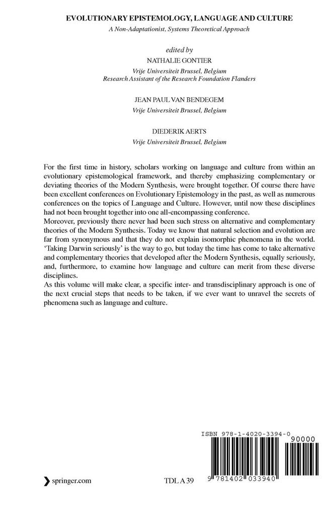 Weitere Ansicht: Evolutionary Epistemology, Language and Culture