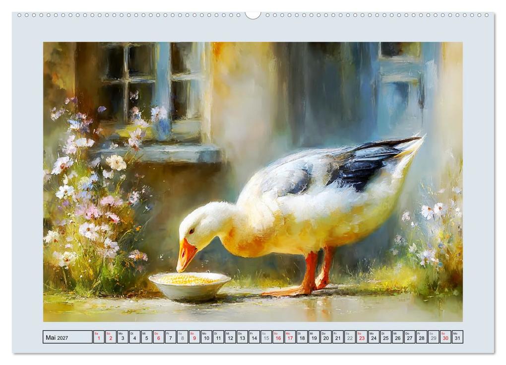 Weitere Ansicht: Gänse. Geselliges Schnattern in der Natur (hochwertiger Premium Wandkalender 2027 DIN A2 quer), Kunstdruck in Hochglanz | Rose Hurley, Calvendo