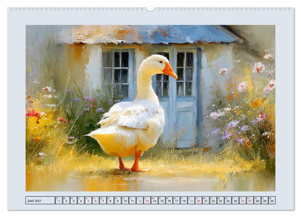 Weitere Ansicht: Gänse. Geselliges Schnattern in der Natur (hochwertiger Premium Wandkalender 2027 DIN A2 quer), Kunstdruck in Hochglanz | Rose Hurley, Calvendo
