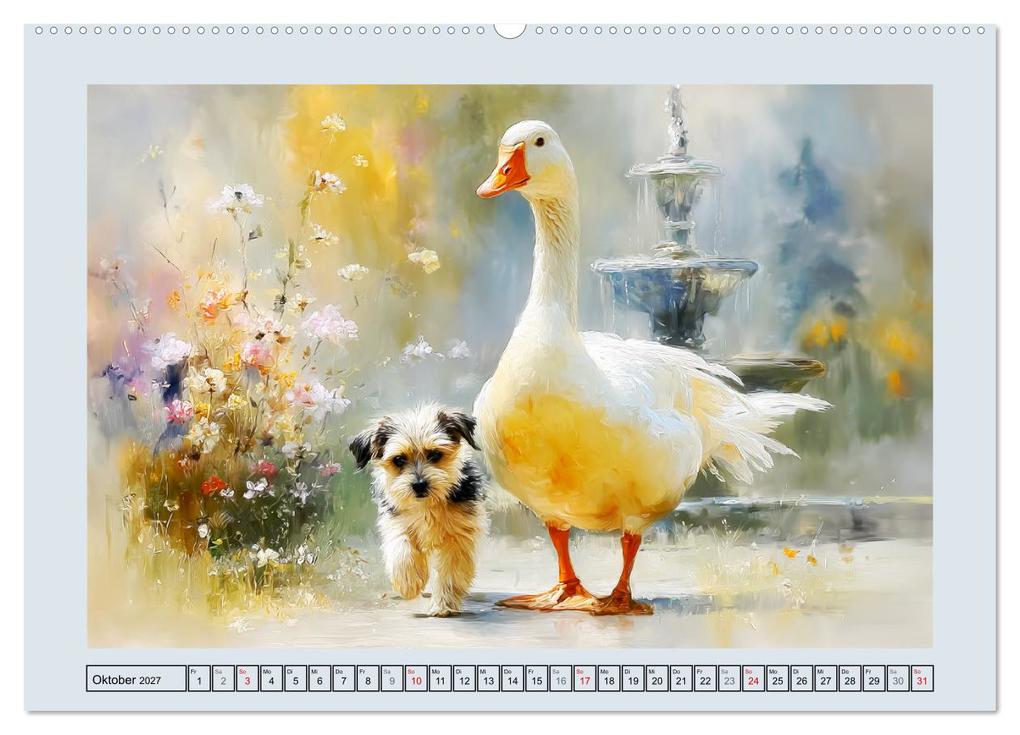 Weitere Ansicht: Gänse. Geselliges Schnattern in der Natur (hochwertiger Premium Wandkalender 2027 DIN A2 quer), Kunstdruck in Hochglanz | Rose Hurley, Calvendo