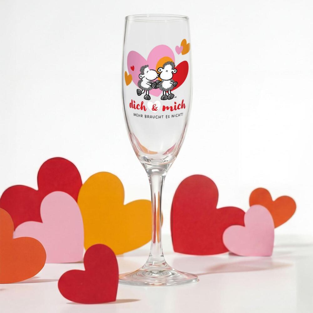 Weitere Ansicht: Sektglas mit Motiv "Dich & Mich"