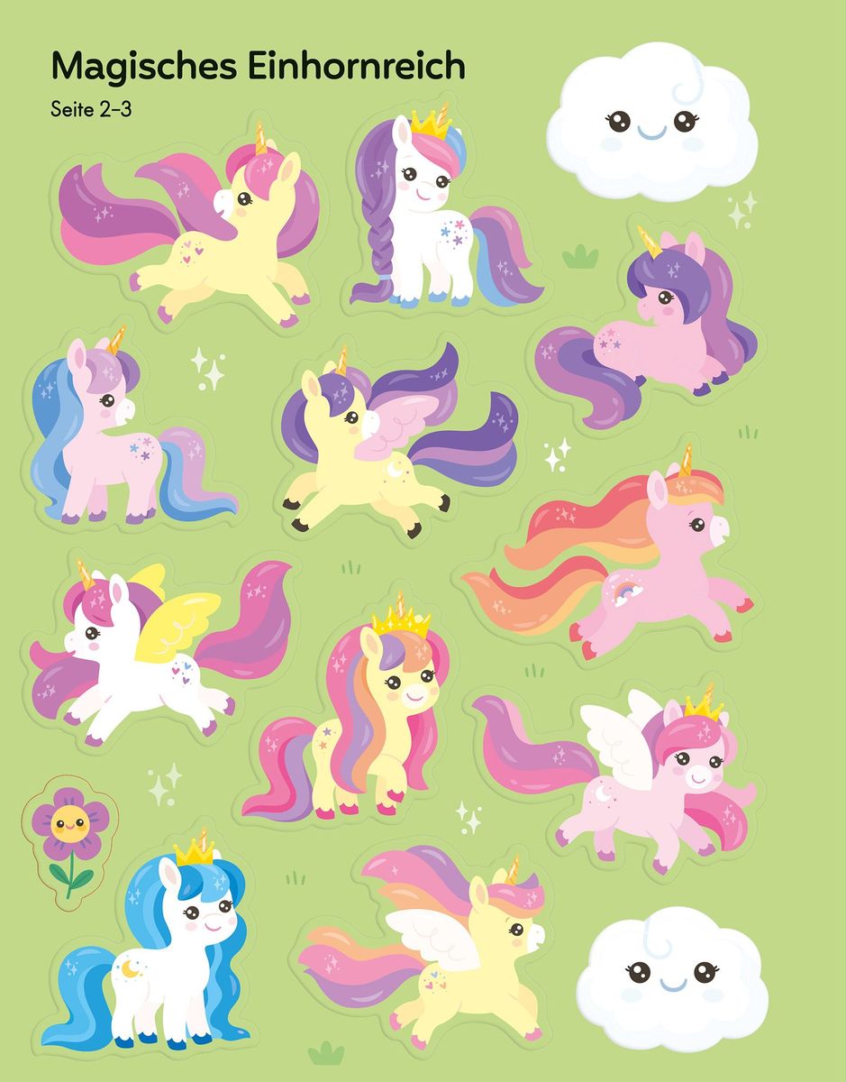 Weitere Ansicht: Cute Things - Mein Stickertraum: Einhörner | Kate Nolan