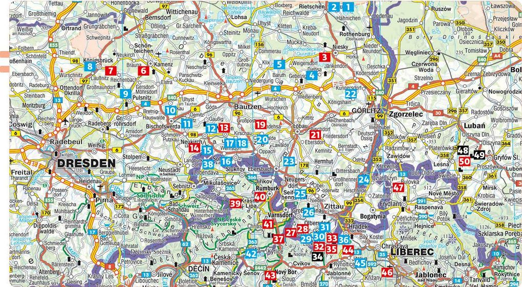 Weitere Ansicht: ROTHER Wanderführer Oberlausitz. 50 Touren im Zittauer und Lausitzer Gebirge im Dreiländereck Deutschland, Polen und Tschechien | Manfred Schmid-Myszka