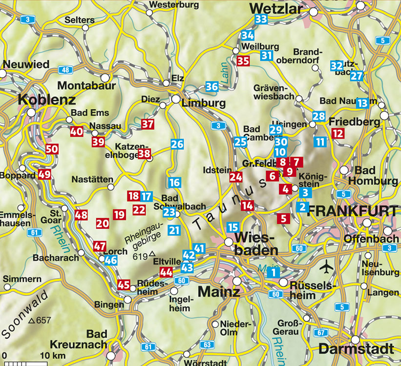 Weitere Ansicht: ROTHER Wanderführer Taunus. 50 Touren im Bergland zwischen Lahn, Rhein und Main | Ulrich Tubbesing, Thorsten Lensing