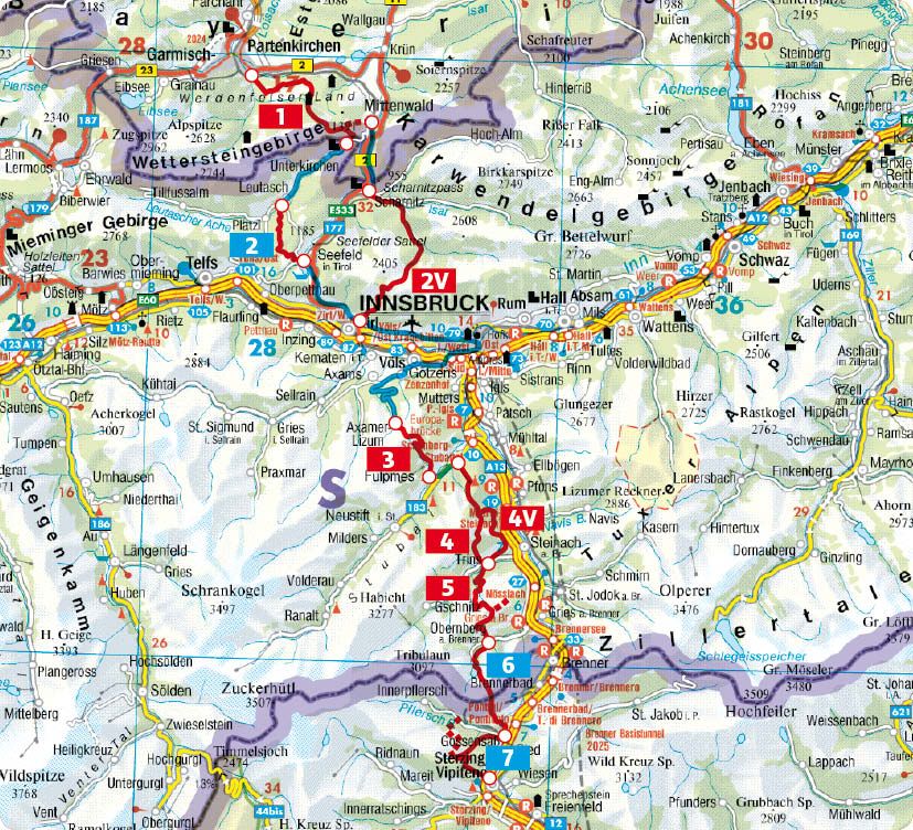Weitere Ansicht: ROTHER Wanderführer Alpenüberquerung Garmisch - Sterzing. 7 Etappen von Oberbayern nach Südtirol - mit zwei Varianten | Thomas Striebig, Anja Benderoth